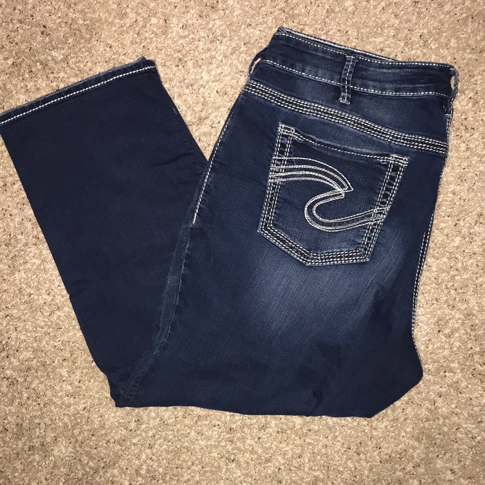 Women’s PLUS Size 20 Silver Capris